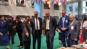 شارك وزير الفلاحة و الصيد البحري و التنمية القروسة و المياه و الغابات، يوم الاثنين 22 ماي 2023 بروما - إيطاليا، ضمن فعاليات حفل تسليم شهادات تصنيف المواقع كنظم للتراث الزراعي العالمي ذات الأهمية العالمية